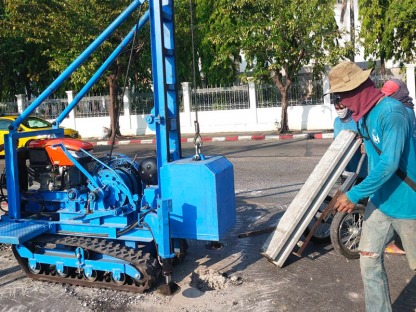 รับงานตอกเสาเข็มต่อเติมอาคาร นนทบุรี - รับตอกเสาเข็ม ปทุมธานี ช่างจ่าไมโครไพล์