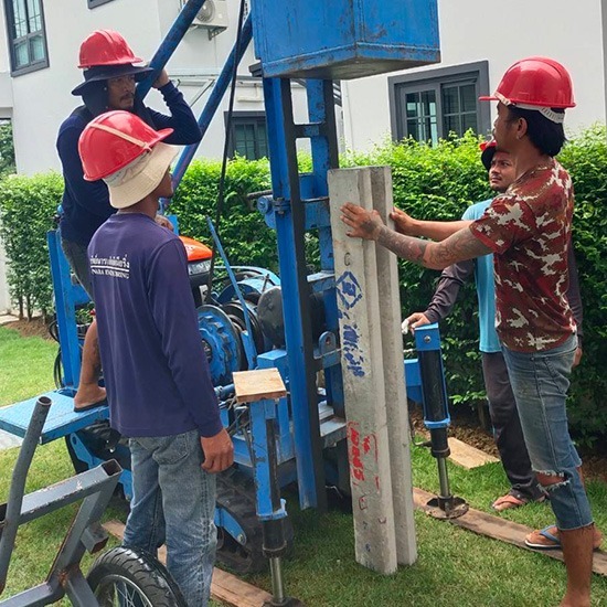 รับตอกเสาเข็ม ปทุมธานี ช่างจ่า ไมโครไพล์ - รับเหมาตอกเสาเข็มไมโครไพล์ นนทบุรี